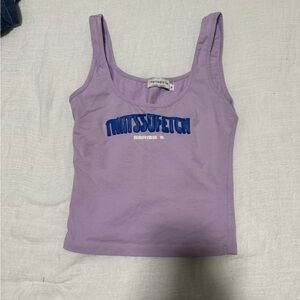 Thatssofetch Lavender Graphic Tank Top